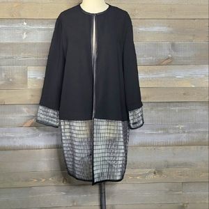 Elie Tahari 1974 Edition Soho Mesh-Panel Coat With Perforated Mesh Panels